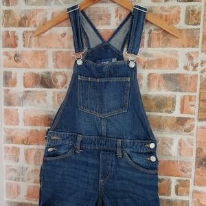 Denim shorts overalls